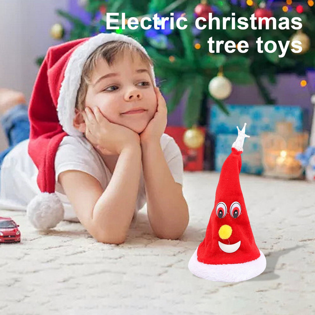 Electric Christmas Tree Swing Santa Hat Battery Powered Festive Decoration Swinging Dancing Tree for Table Centerpiece Image 7