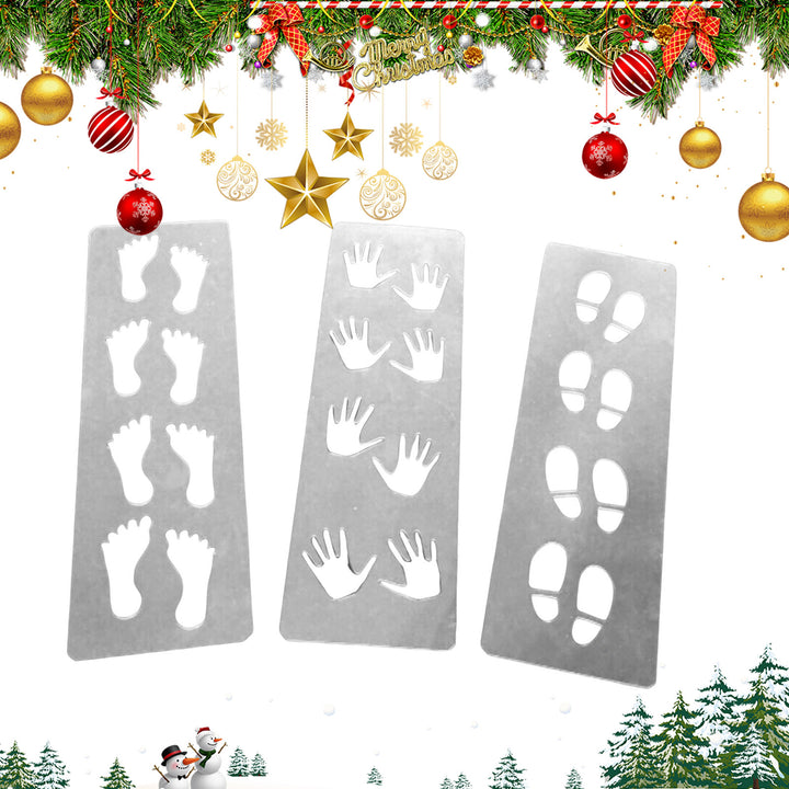 Christmas Footprint Stencil Set Reusable PETG Plastic Templates Painting Tools DIY Crafts Holiday Decor Art Projects Image 10