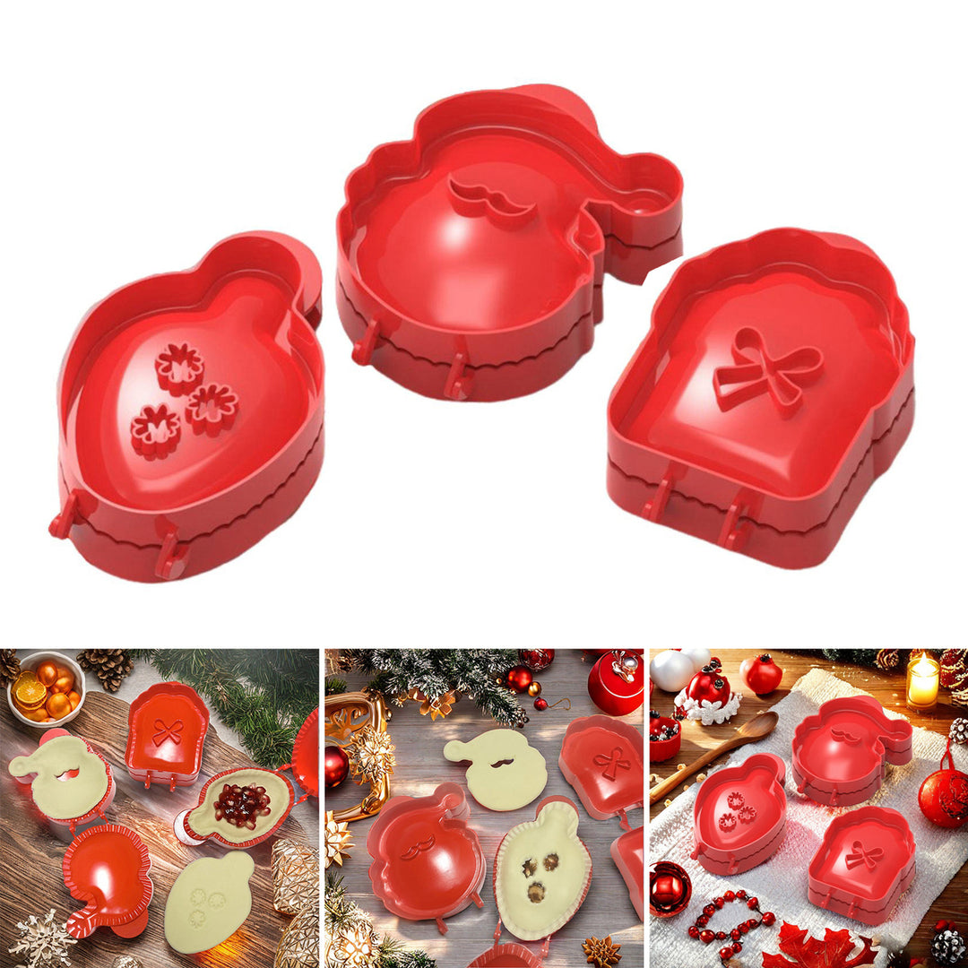 3Pcs Hand Pie Molds for Baking Dough Presser Pie Molds Fall Thanksgiving Hand Pie Press Mold Maker Halloween Santa Gift Image 1