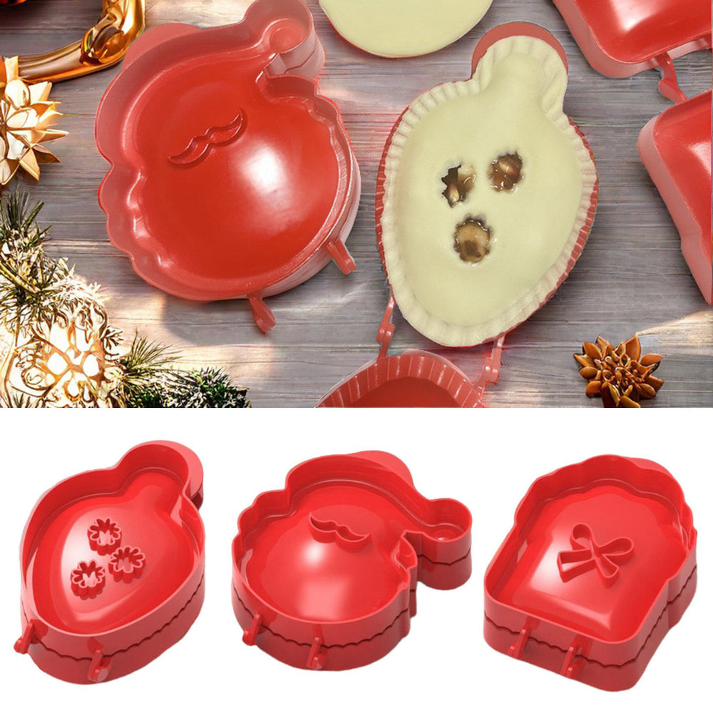 3Pcs Hand Pie Molds for Baking Dough Presser Pie Molds Fall Thanksgiving Hand Pie Press Mold Maker Halloween Santa Gift Image 2