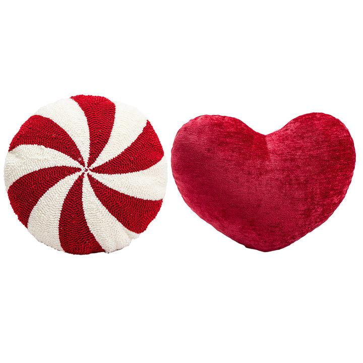 Christmas Pillow Exquisite Candy Heart Shape Throw Pillow Festive Decorative Pillow for Couch Sofa Bedroom Image 12