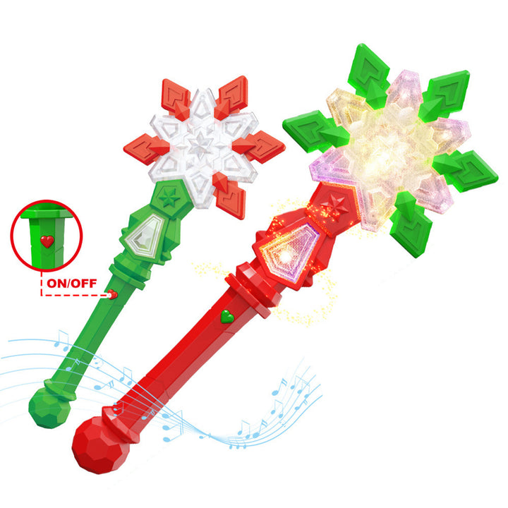 Light Up Snowflake Wand for Kids Wonder Wand with Sound Lights Sounds Party Supplies for Halloween Christmas Holidays Image 11