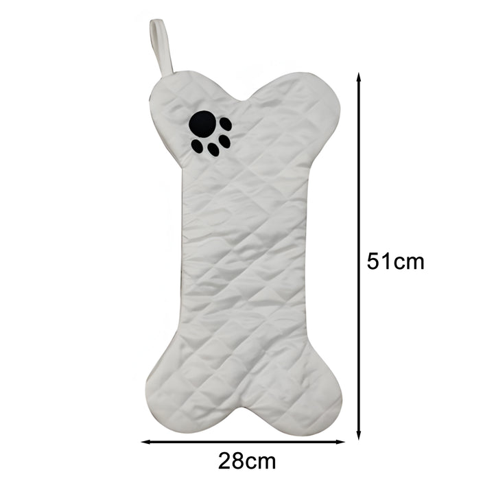 3 Pcs Dog Christmas Stocking Large Bone Shape Hanging Stockings with Embroidered Pattern Pets Gadget Storage Stocking Image 9