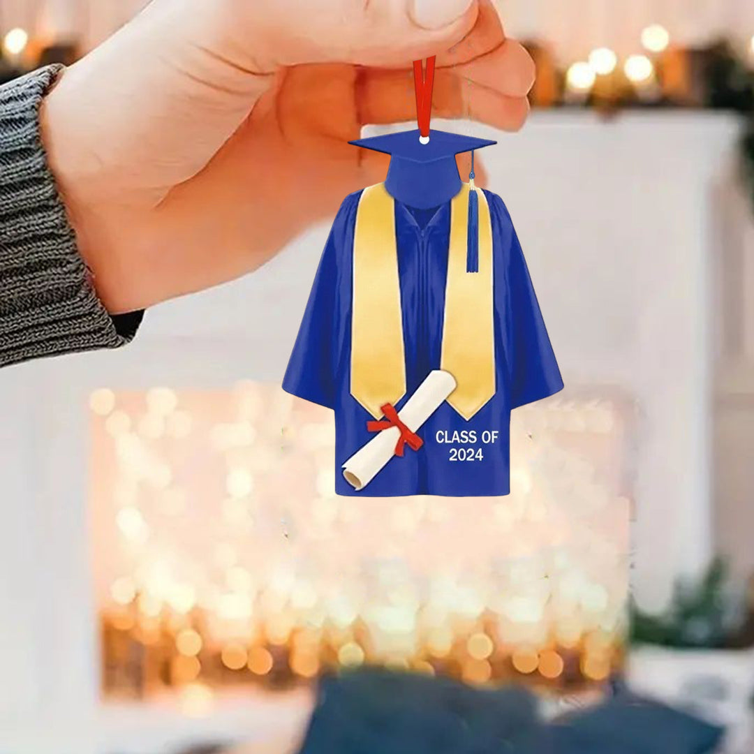 Class of 2024 Graduation Pendant Graduation Gown Shape Hanging Ornament High School College Graduation Ornament for Image 2