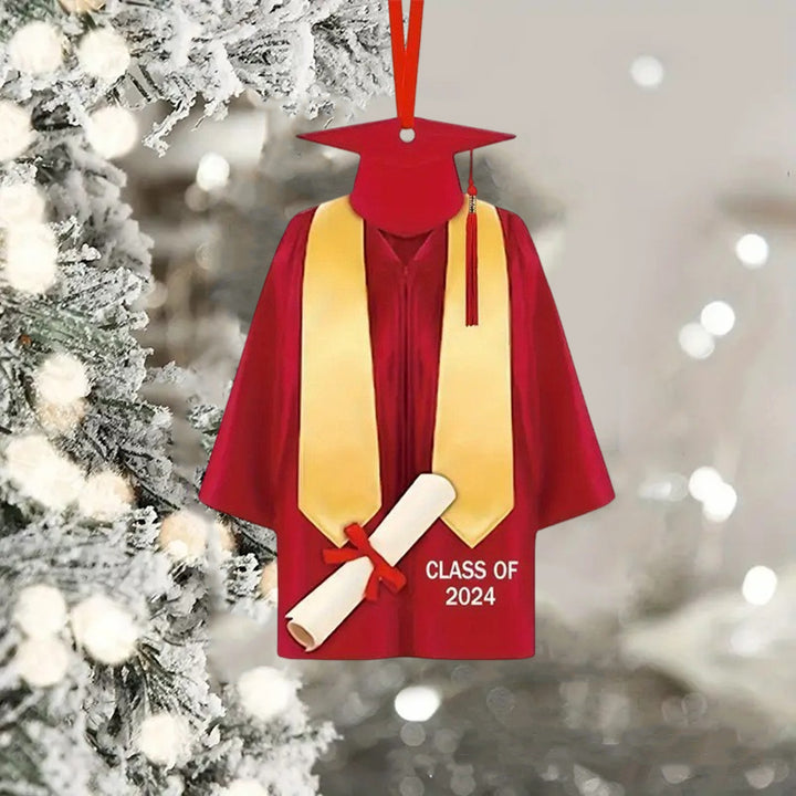 Class of 2024 Graduation Pendant Graduation Gown Shape Hanging Ornament High School College Graduation Ornament for Image 3