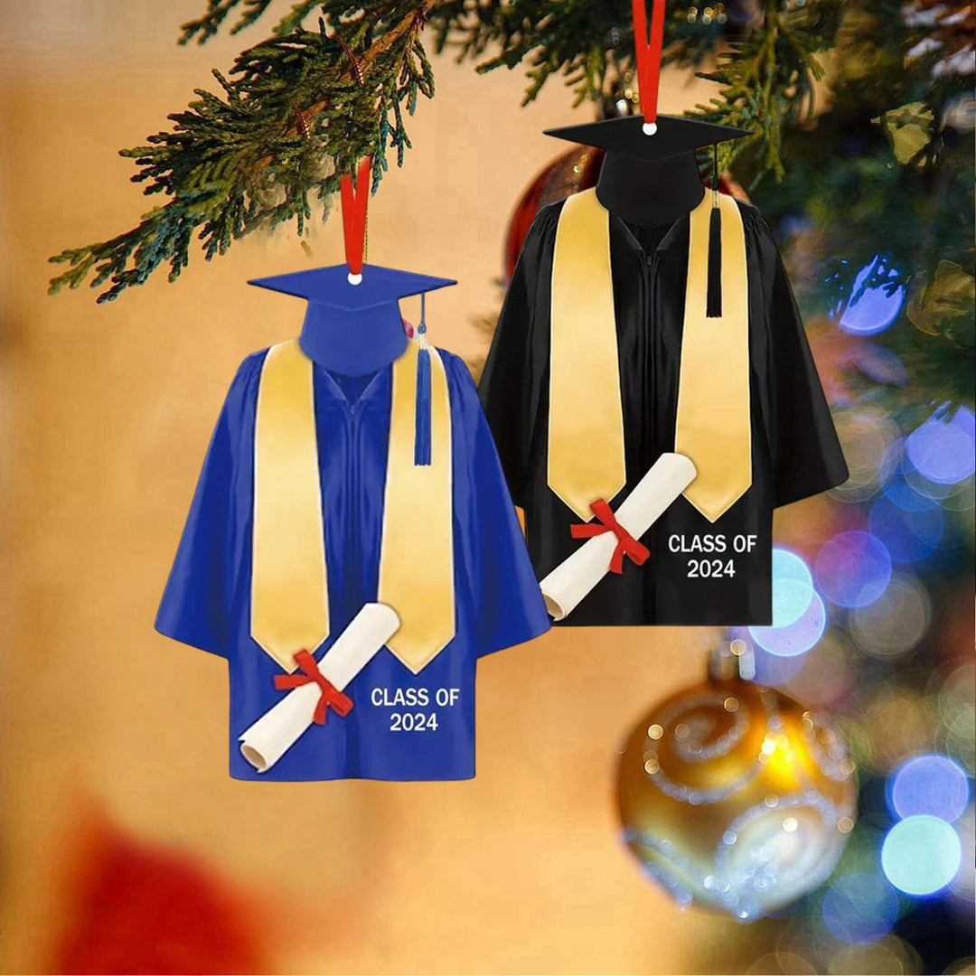 Class of 2024 Graduation Pendant Graduation Gown Shape Hanging Ornament High School College Graduation Ornament for Image 4