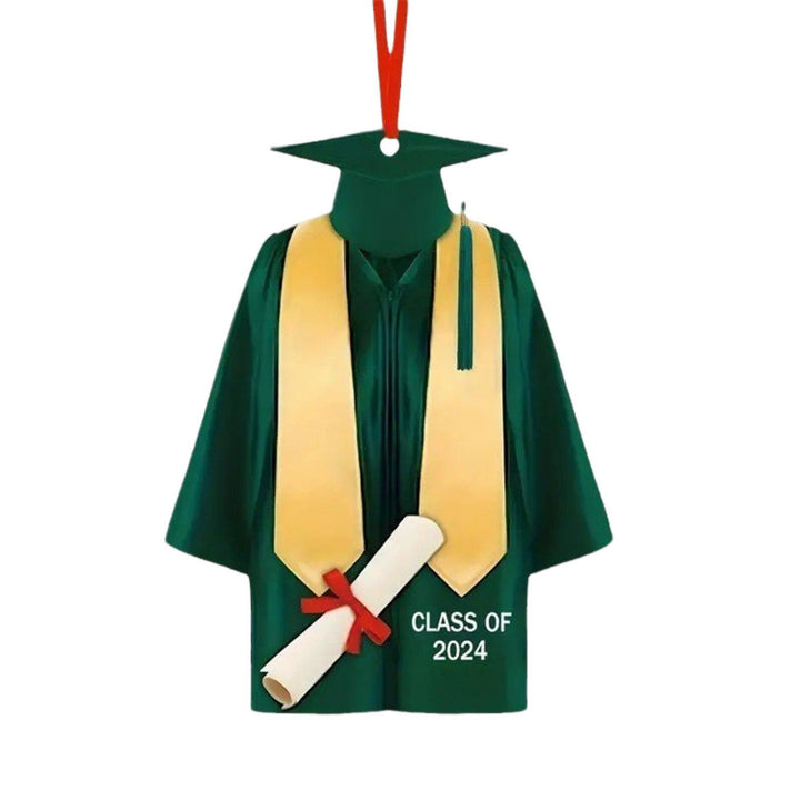 Class of 2024 Graduation Pendant Graduation Gown Shape Hanging Ornament High School College Graduation Ornament for Image 4