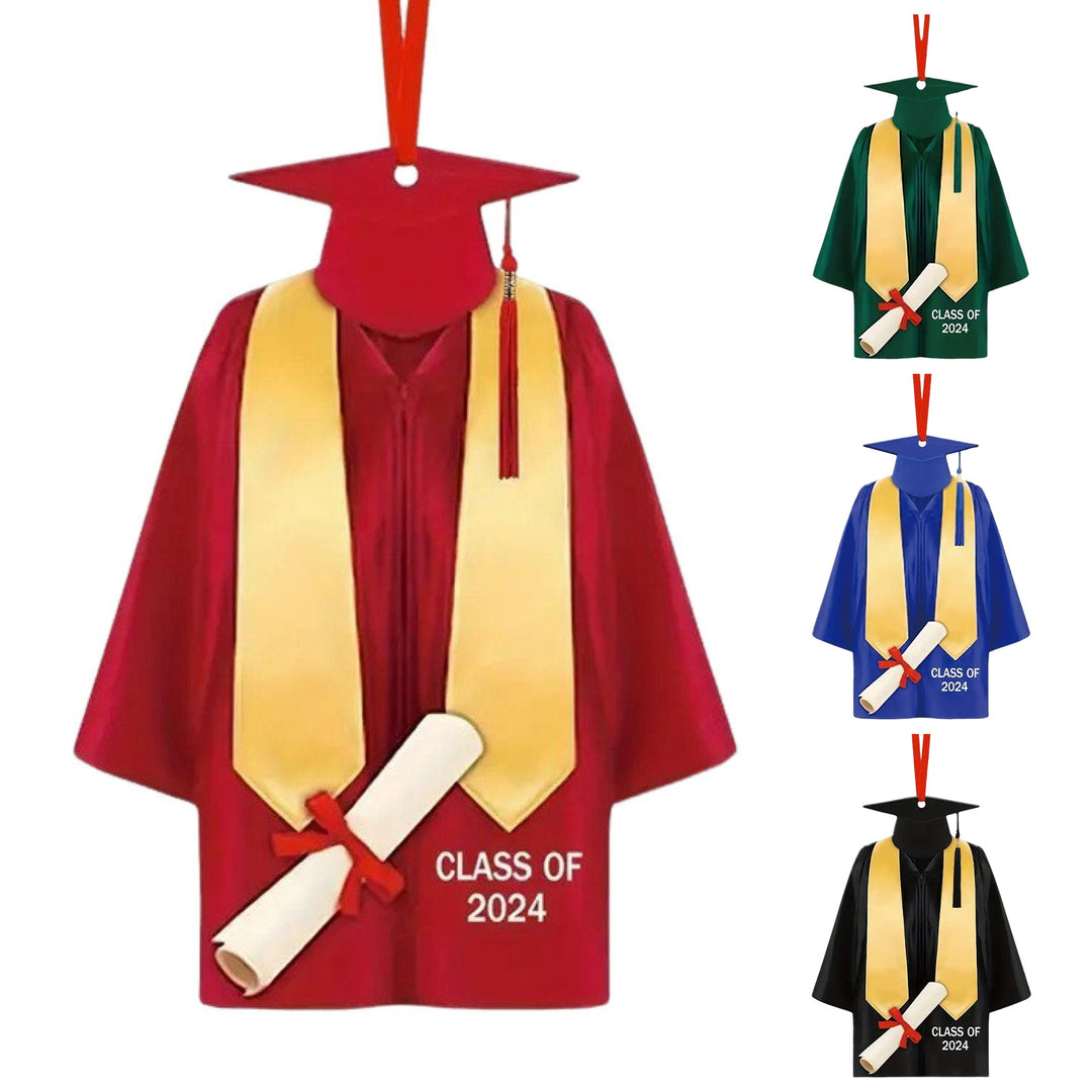 Class of 2024 Graduation Pendant Graduation Gown Shape Hanging Ornament High School College Graduation Ornament for Image 8