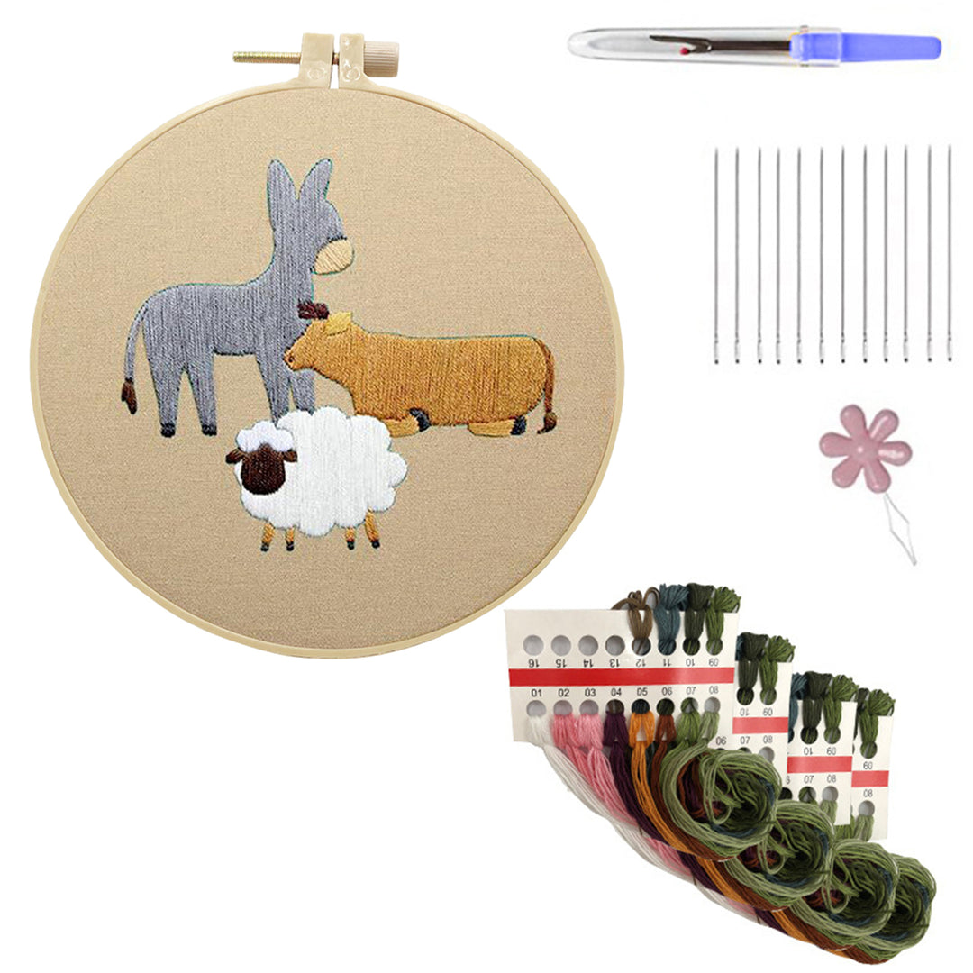 Christmas Embroidery Kit Nativity Scene Pattern Embroidery Set Beginner-Friendly DIY Embroidery Craft Kit Mother Image 4