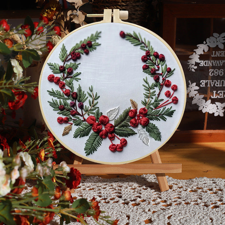 Christmas Embroidery Kit DIY Embroidery Set with Needles Thread Hoop Included Christmas Hand Embroidery Kit for Image 11