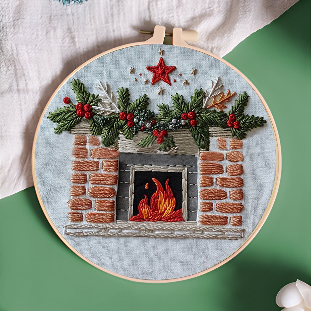 Christmas Embroidery Kit DIY Embroidery Set with Needles Thread Hoop Included Christmas Hand Embroidery Kit for Image 12