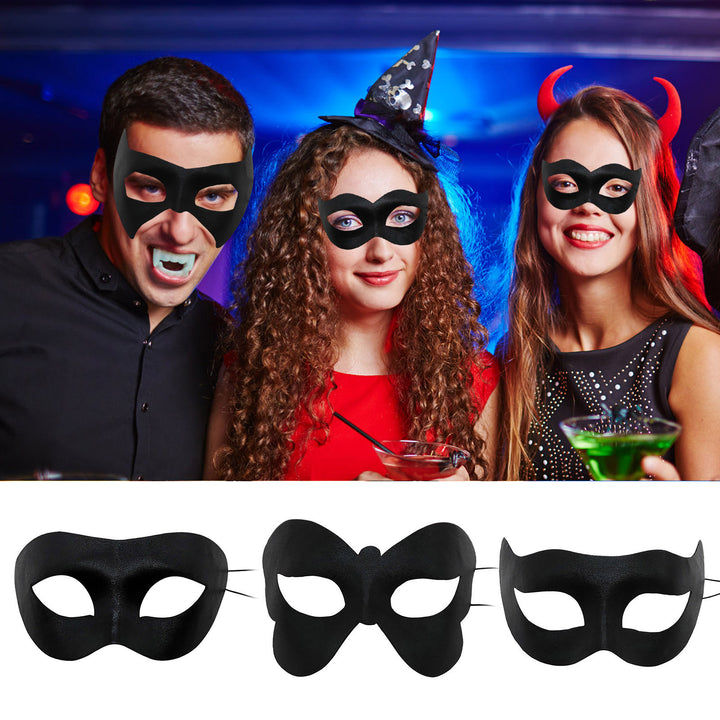 Party Masque Adults Retro Sexy Black Masque Half-Face Halloween Costume Masque for Venetian Masquerade Cosplay Parties Image 1