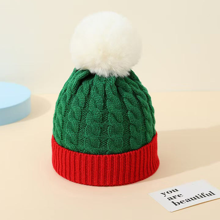 Santa Hat with Pompom Women Men Christmas Beanie Hat Peaked Cap Unisex Winter Christmas Hat for Festival Parties Photo Image 9