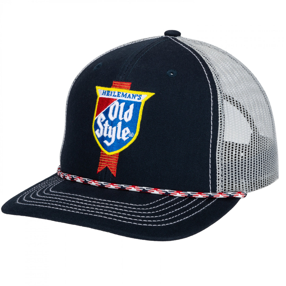 G. Heilemans Old Style White and Blue Logo Patch Rope Hat Image 1