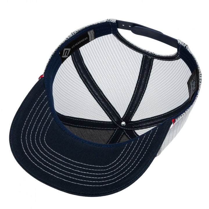 G. Heilemans Old Style White and Blue Logo Patch Rope Hat Image 3