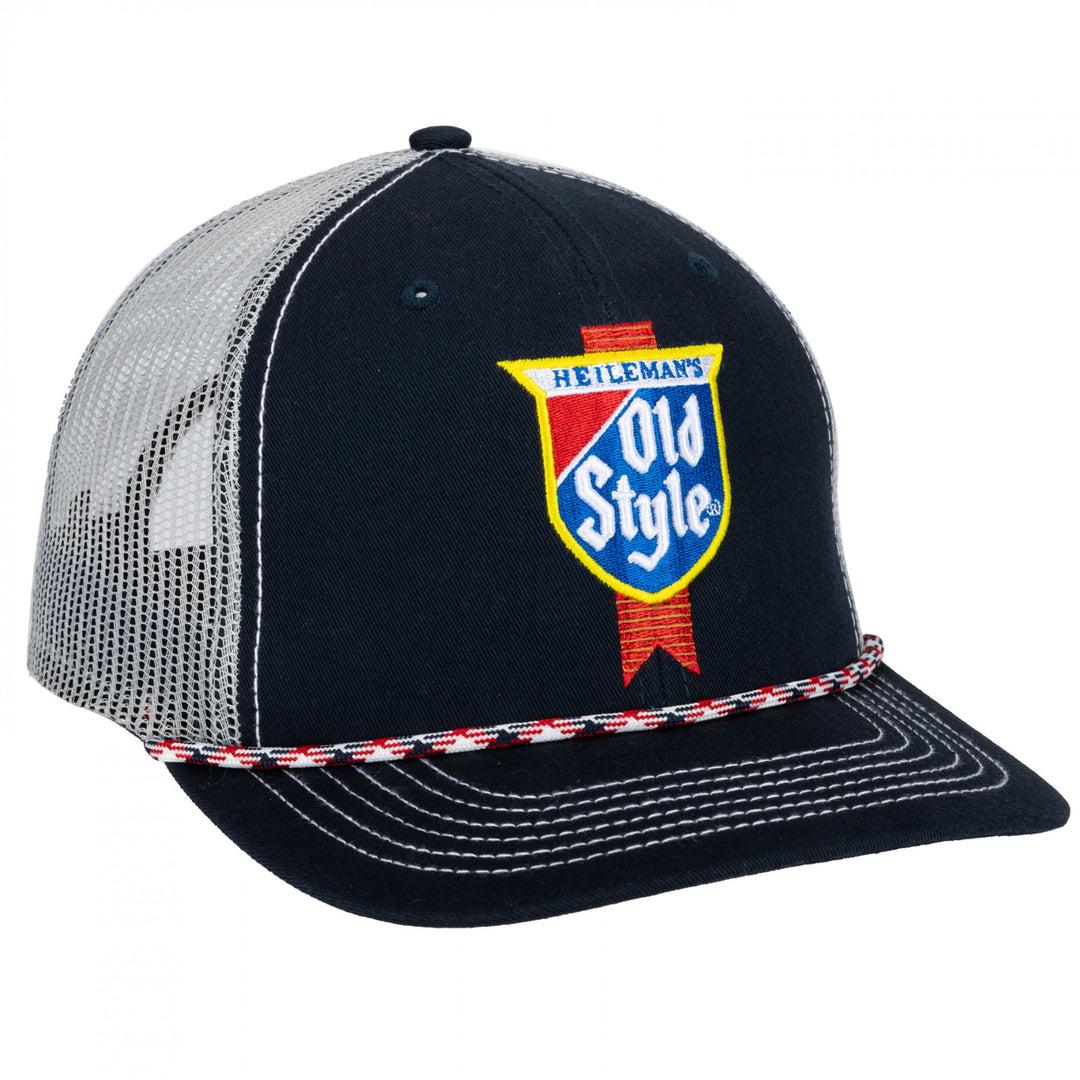 G. Heilemans Old Style White and Blue Logo Patch Rope Hat Image 4