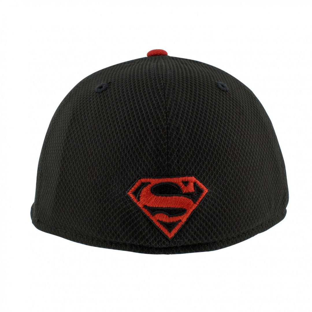 Superboy Symbol Red and Black 39Thirty Fitted Hat Image 4