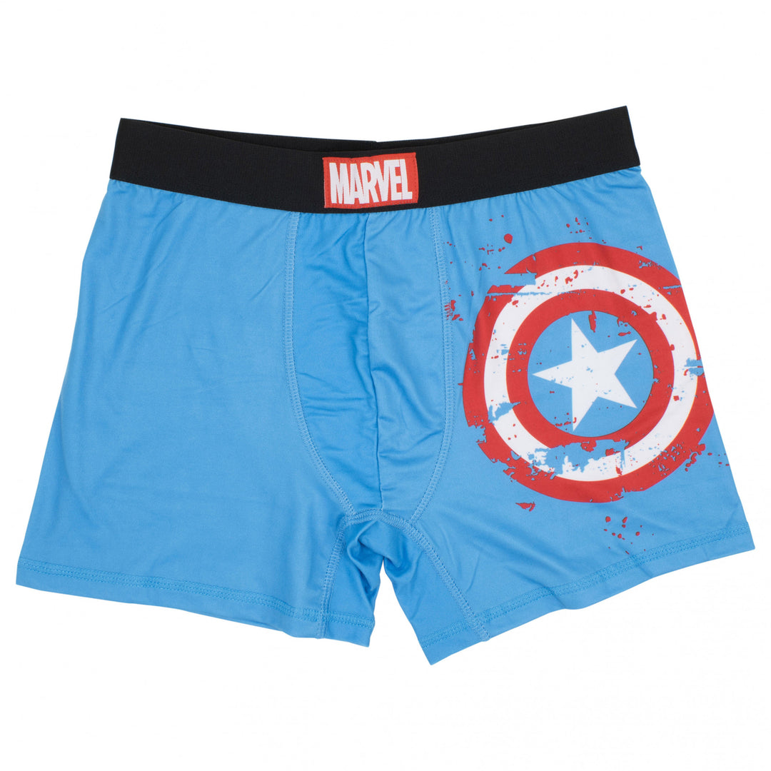 Captain America Distressed Shield Underwear Boxers Briefs Image 4