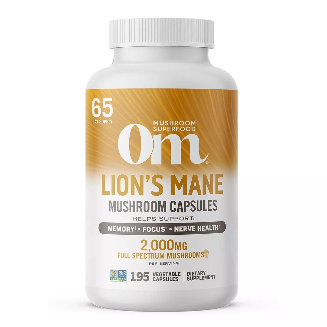 Om Mushroom Superfood Lions Mane Capsules 195 Count Image 1