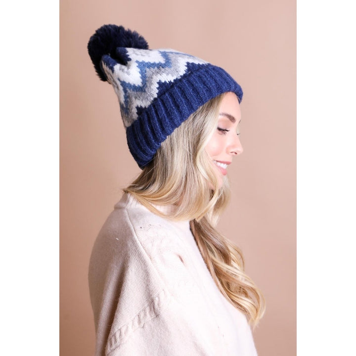 Classic Winter Pom Beanie Image 3