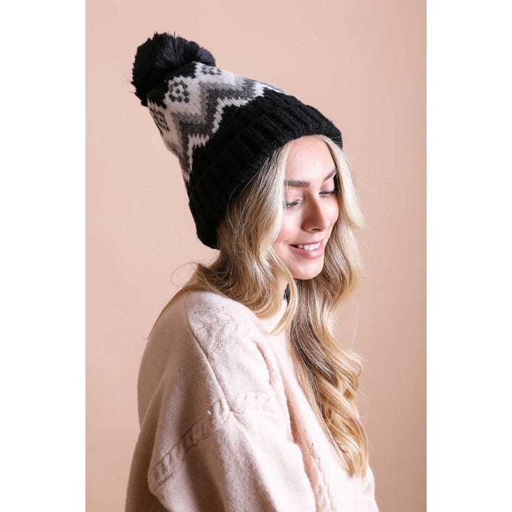 Classic Winter Pom Beanie Image 4