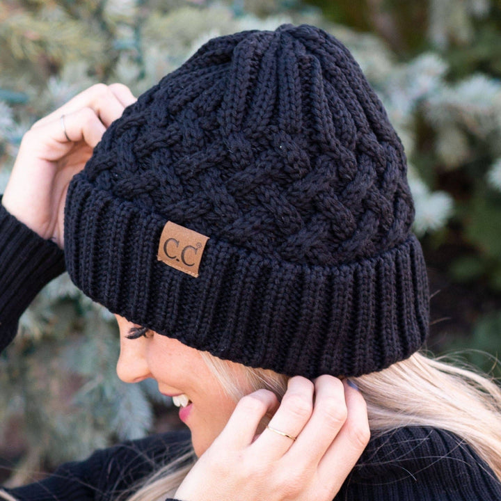 CC Beanie Lattice Pattern Image 1