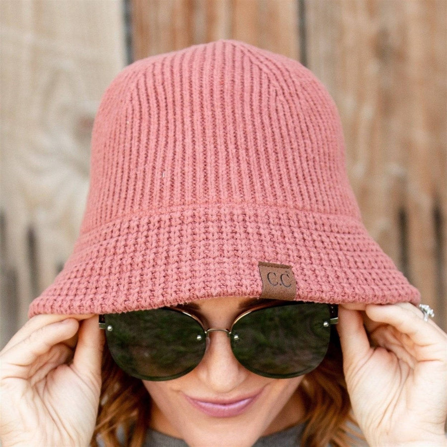 CC Beanie Ribbed Knit Adjustable Bucket Hat by Truly Contagious Image 1