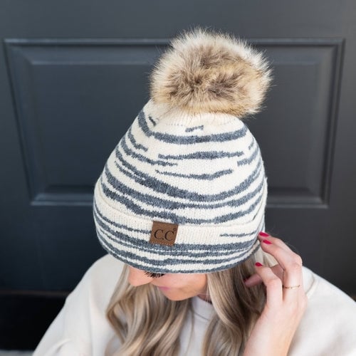 CC Beanie Animal Print Winter Hats Image 8