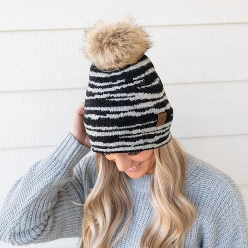 CC Beanie Animal Print Winter Hats Image 9