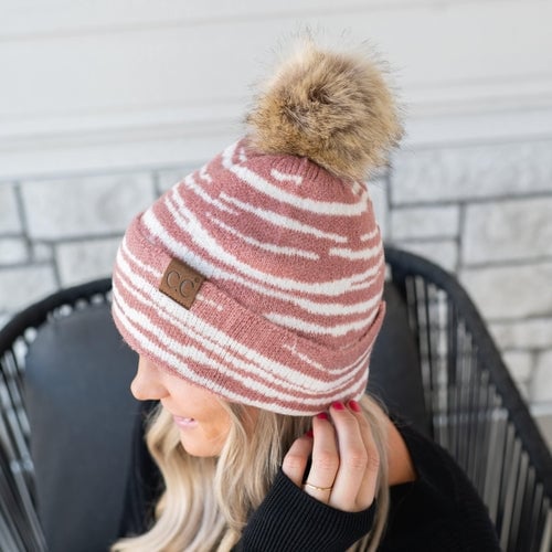 CC Beanie Animal Print Winter Hats Image 10