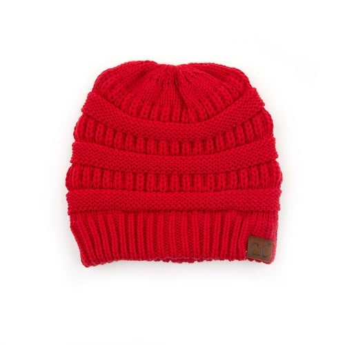 CC Criss-Cross Pony Beanie Image 1