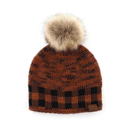 CC Fire Cozy Buffalo Plaid Beanie Image 6