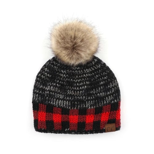 CC Fire Cozy Buffalo Plaid Beanie Image 7