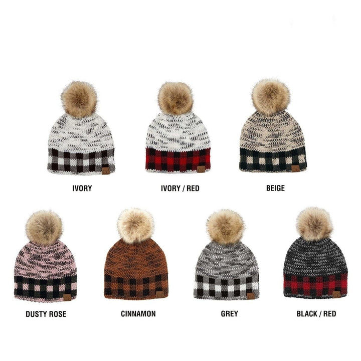 CC Fire Cozy Buffalo Plaid Beanie Image 9