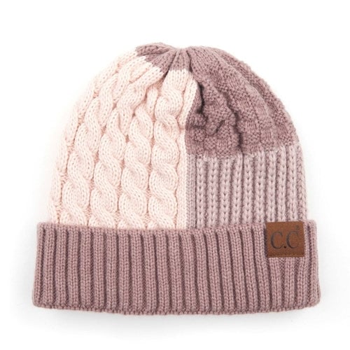 CC Multi-Color Blocking Beanie Image 1