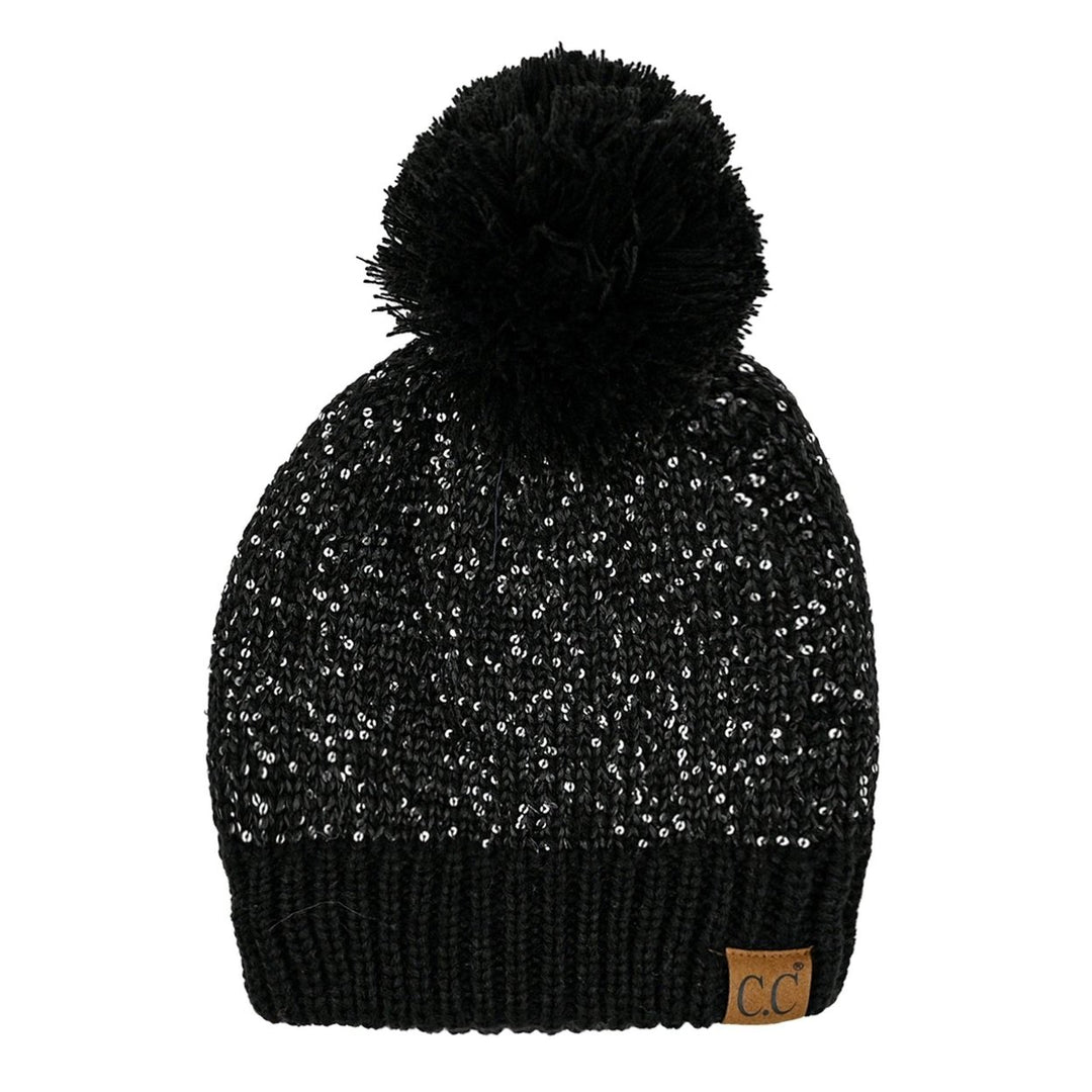 CC Sequin Pom Beanie Image 4