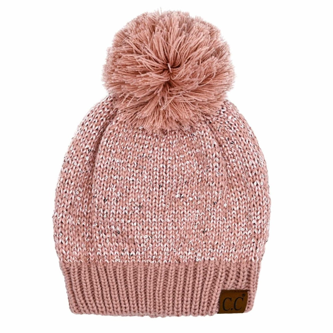 CC Sequin Pom Beanie Image 7