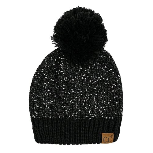 CC Sequin Pom Beanie Image 8