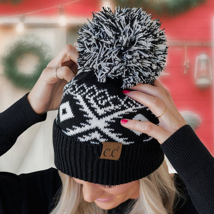 CC Western Print Beanie Image 1