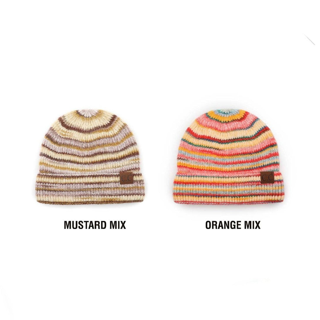 CC Stripe Color Block Beanie Image 2