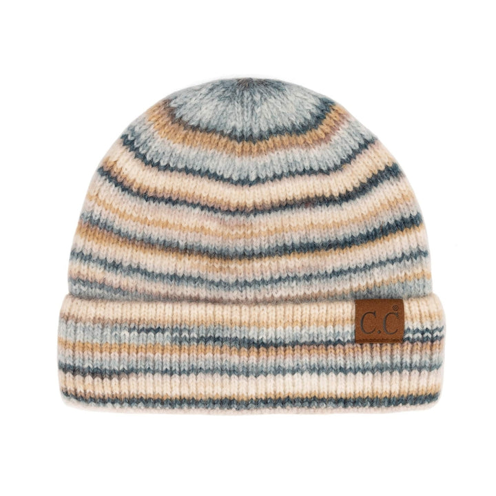 CC Stripe Color Block Beanie Image 3