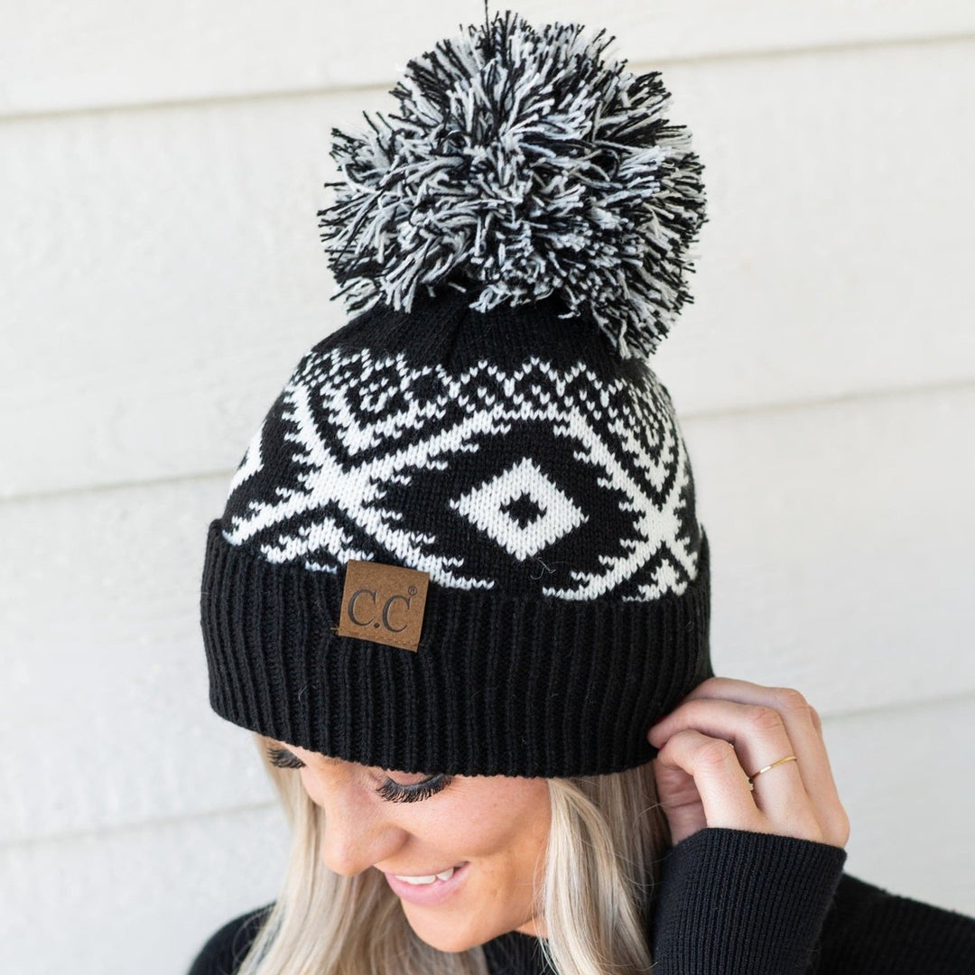 CC Western Print Beanie Image 4