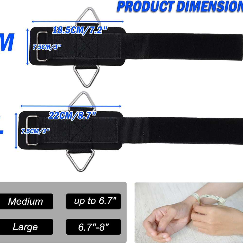 Adjustable Wrist Cuffs Neoprene Padded Straps for Cable Machines Resistant Band Strength Training Fitness Equipment Image 2