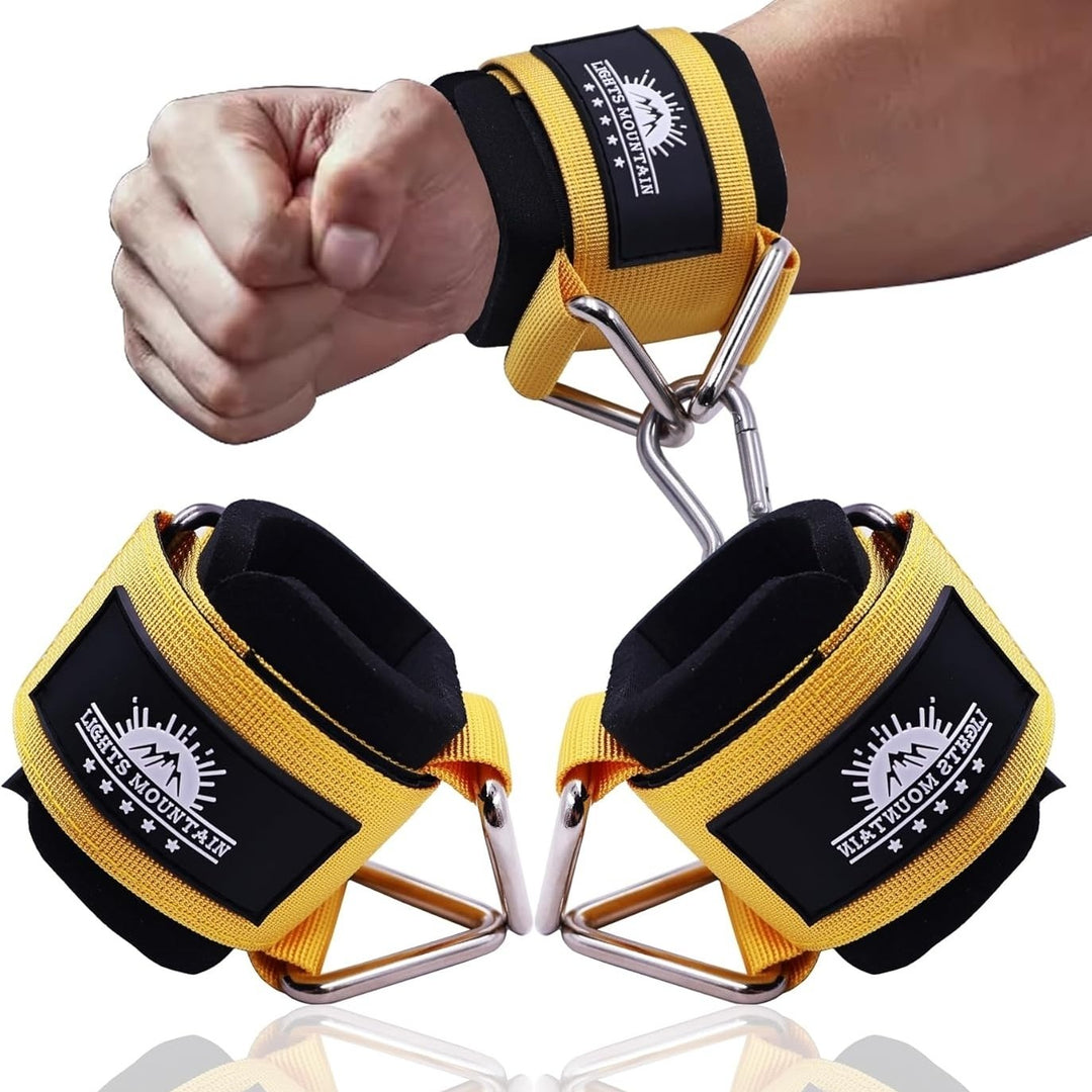 Adjustable Wrist Cuffs Neoprene Padded Straps for Cable Machines Resistant Band Strength Training Fitness Equipment Image 9