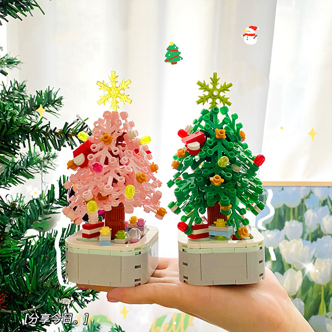 Building Blocks Set Christmas Tree Model Plastic Blocks DIY Assembly Toy Construction Toy Birthday Christmas Gift for Image 4