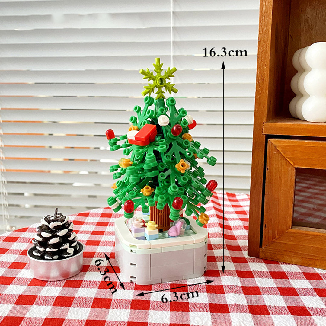 Building Blocks Set Christmas Tree Model Plastic Blocks DIY Assembly Toy Construction Toy Birthday Christmas Gift for Image 7