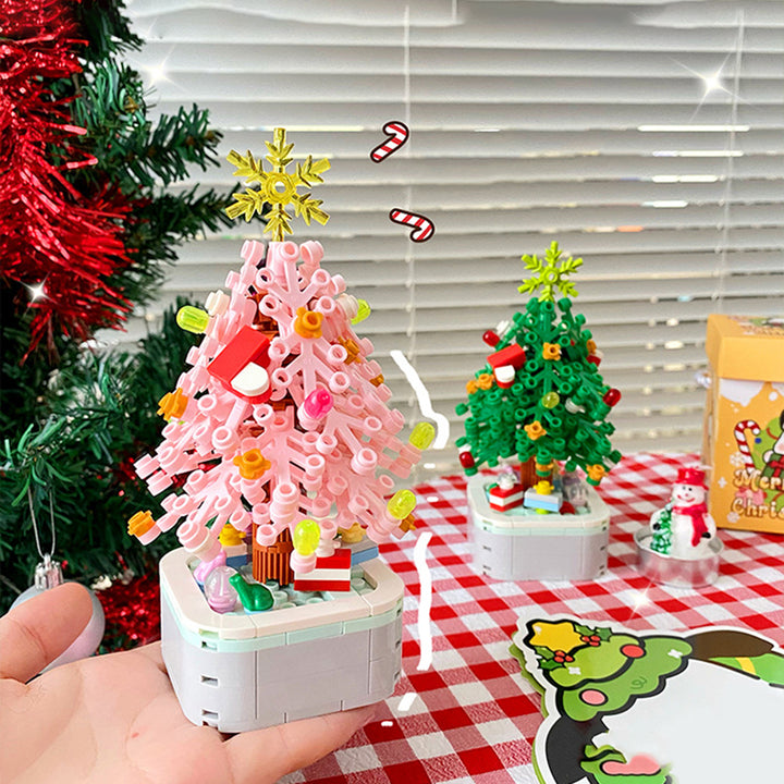 Building Blocks Set Christmas Tree Model Plastic Blocks DIY Assembly Toy Construction Toy Birthday Christmas Gift for Image 8