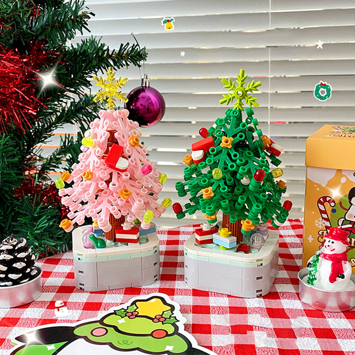 Building Blocks Set Christmas Tree Model Plastic Blocks DIY Assembly Toy Construction Toy Birthday Christmas Gift for Image 9