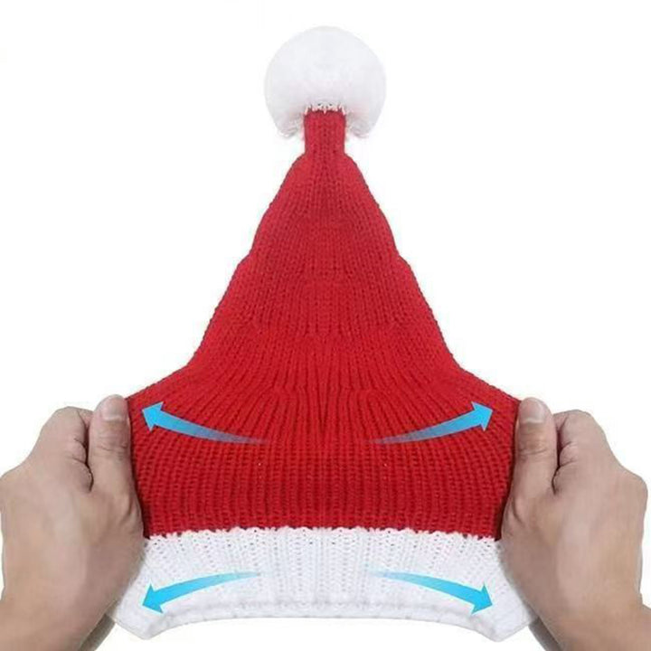 Unisex Christmas Santa Hat Children Parents Year Cap Thick Party Beanie Elastic Thick Plush Decor Santa Cosplay Adult Image 9