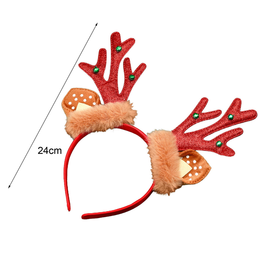 3Pcs Christmas Headband with Deer Ears Anti-slip Elk Horn Hair Band Party Antler Hair Loop Women Girls Hair Accessories Image 9